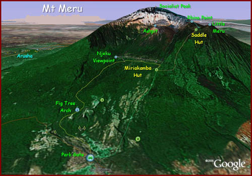 Bryson Heroes Tours Mt Meru Route Map