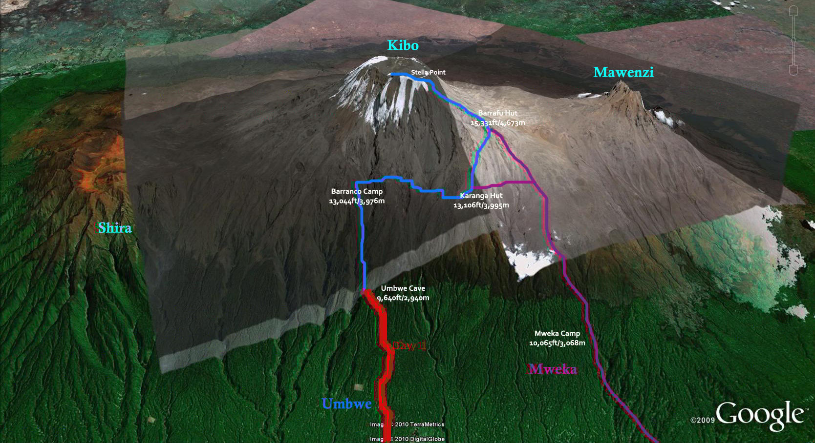 Bryson Heroes Tours Umbwe Route Map