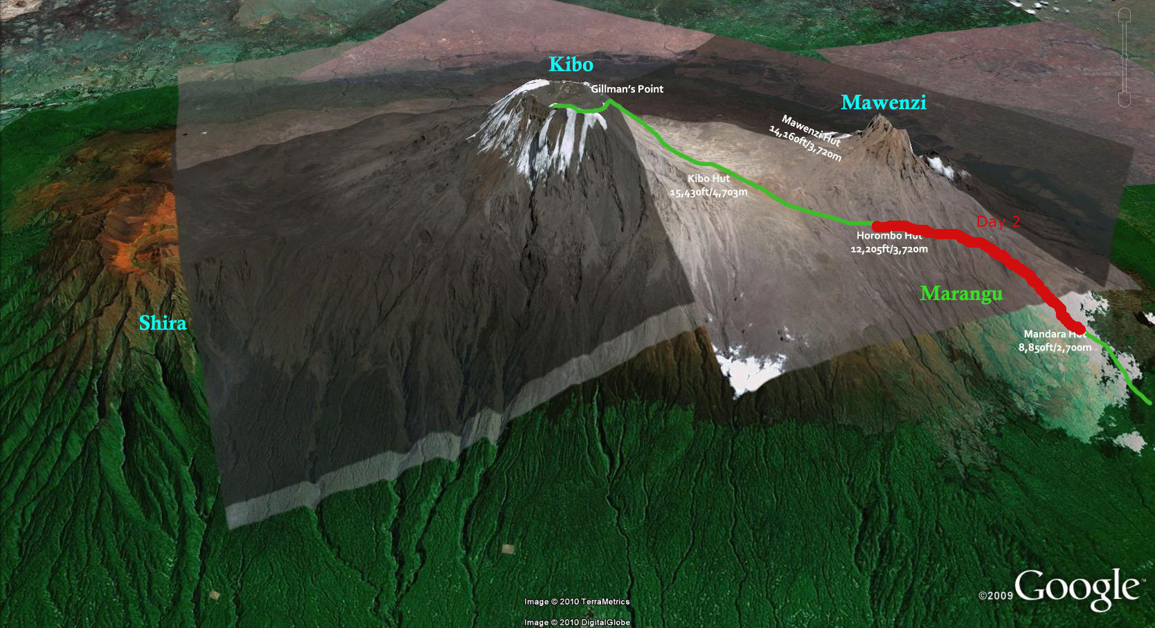 Bryson Heroes Tours Marangu Route Map