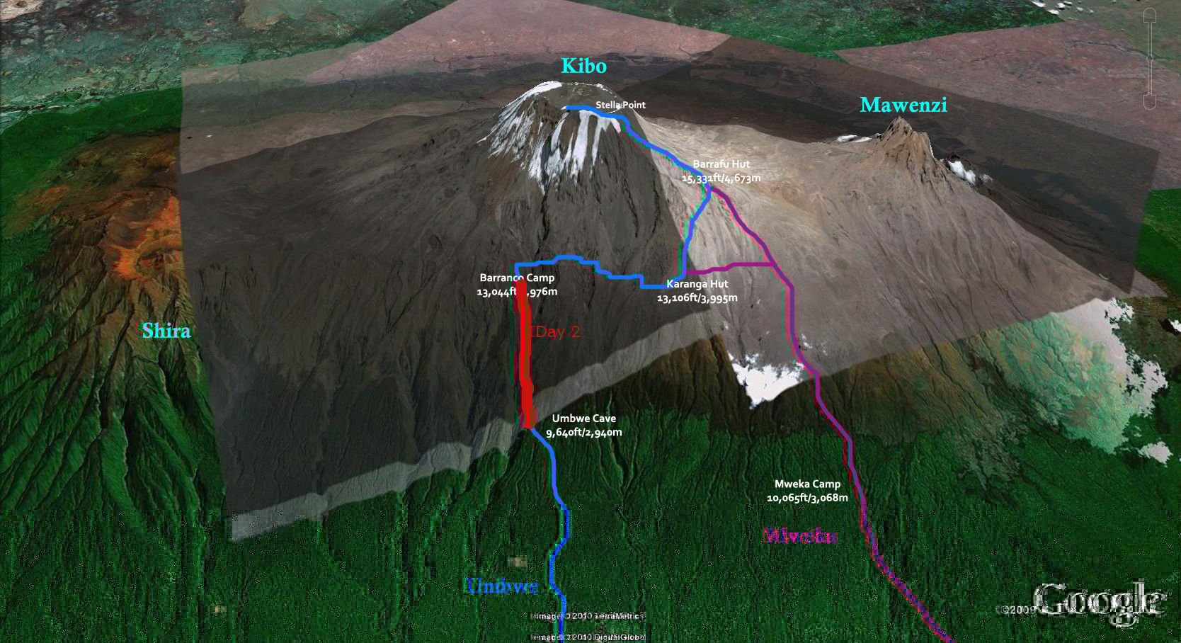 Bryson Heroes Tours Umbwe Route Map